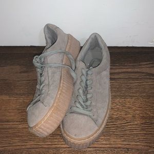 brown sneakers